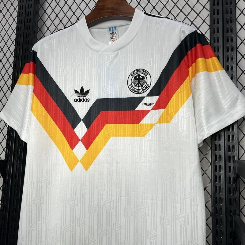 Camiseta retro de fútbol de local de Alemania 1990, edición fan