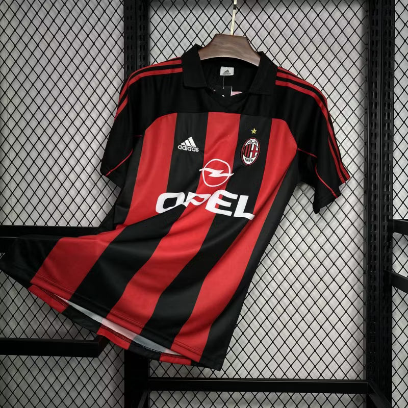 Camiseta retro de local del AC Milan 2000-02 edición fan