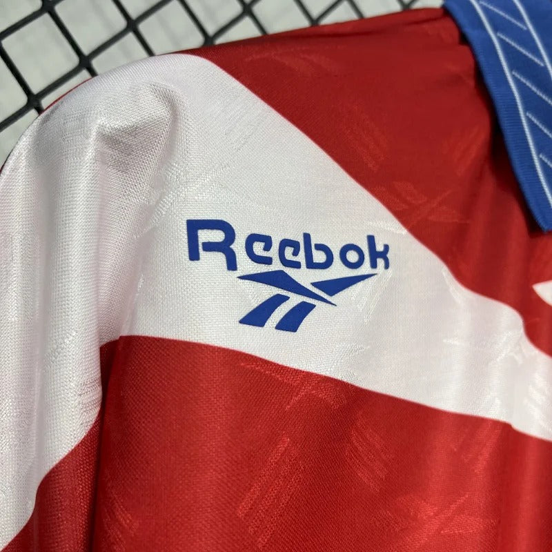 Camiseta de fútbol retro de manga larga de local de Chile 1998, edición fan.