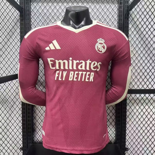 Camiseta de la tercera equipación del Real Madrid 2027 edición jugador manga larga