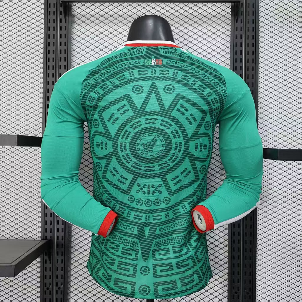 Camiseta de local de México 2026 edición jugador manga larga