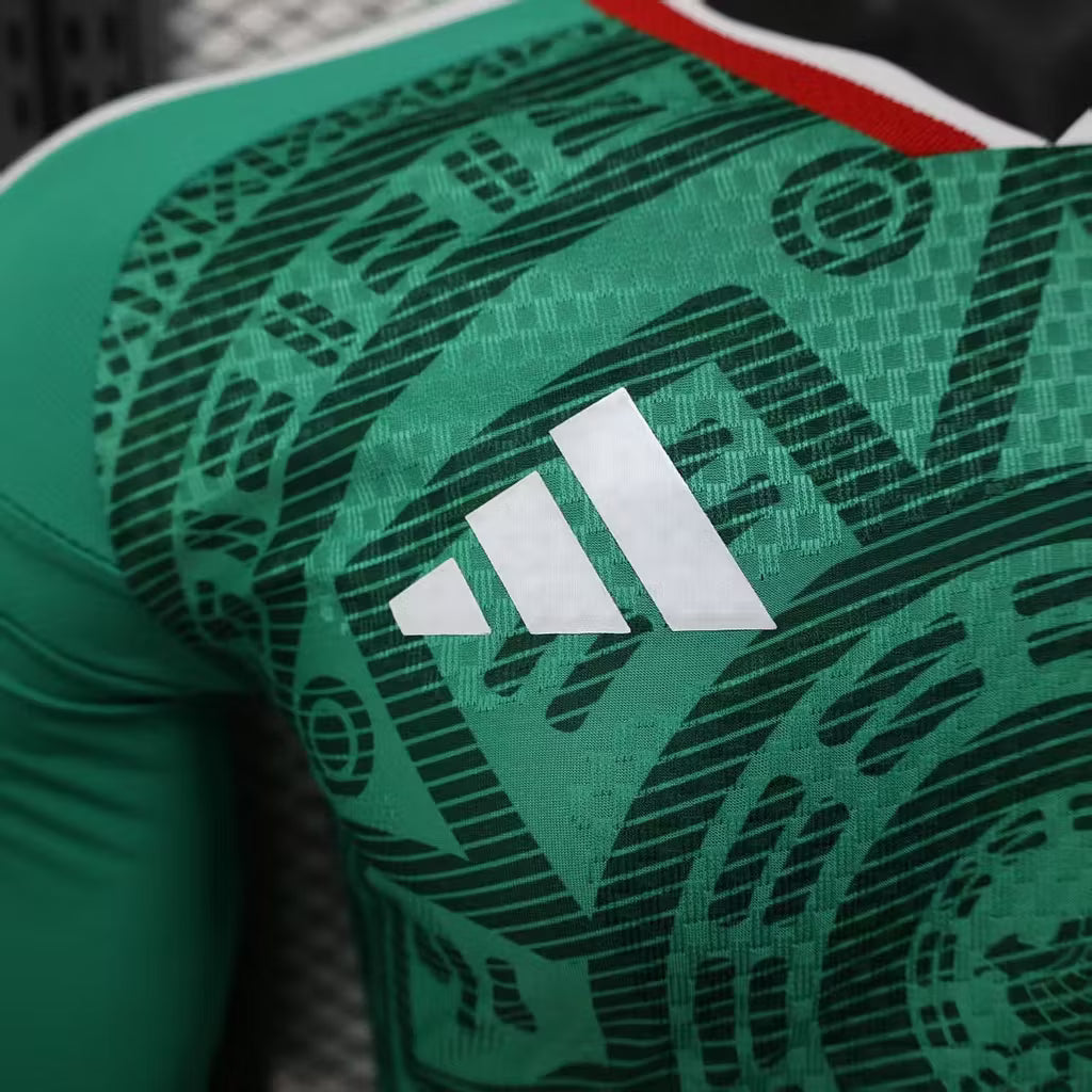 Camiseta de local de México 2026 edición jugador manga larga