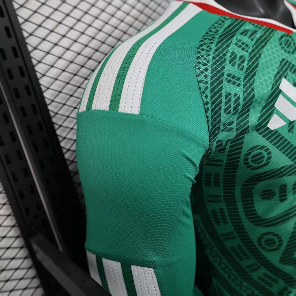 Camiseta de local de México 2026 edición jugador manga larga