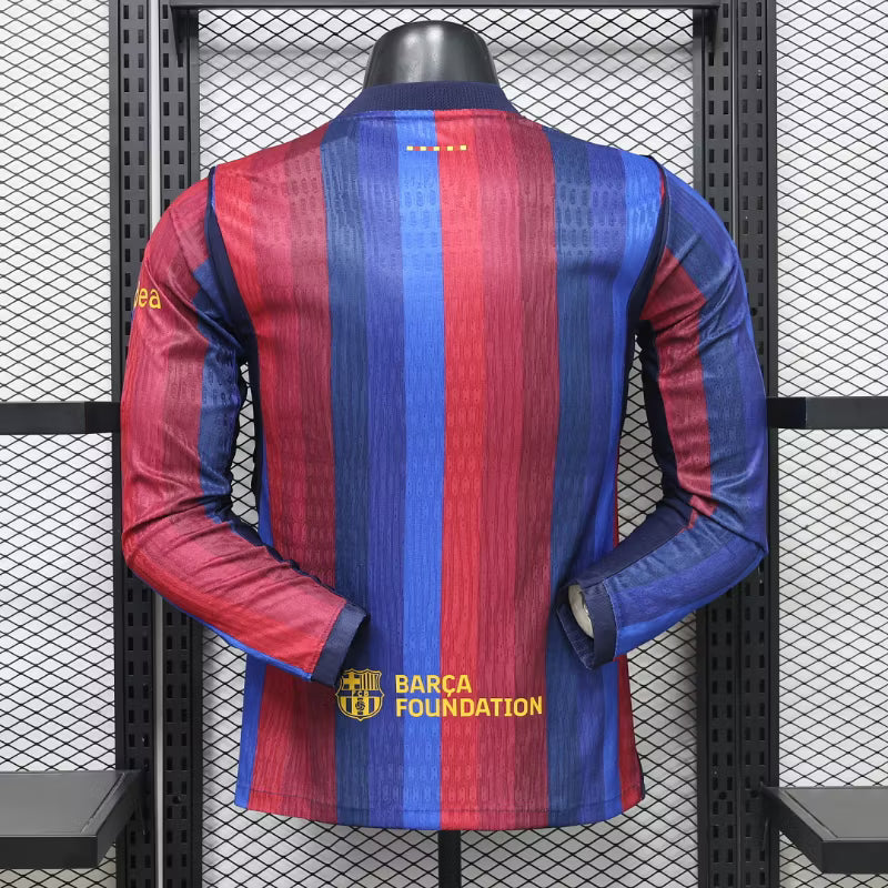 Camiseta de local del Barcelona 2027 edición jugador manga larga