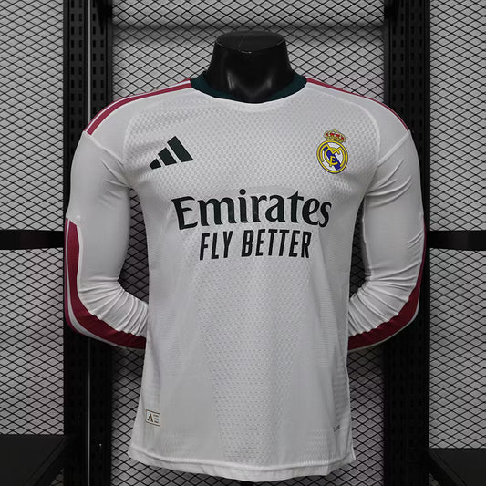 Camiseta de local del Real Madrid 2027 edición jugador manga larga