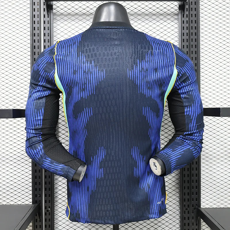 Camiseta de visitante de Brasil 2026 versión jugador manga larga