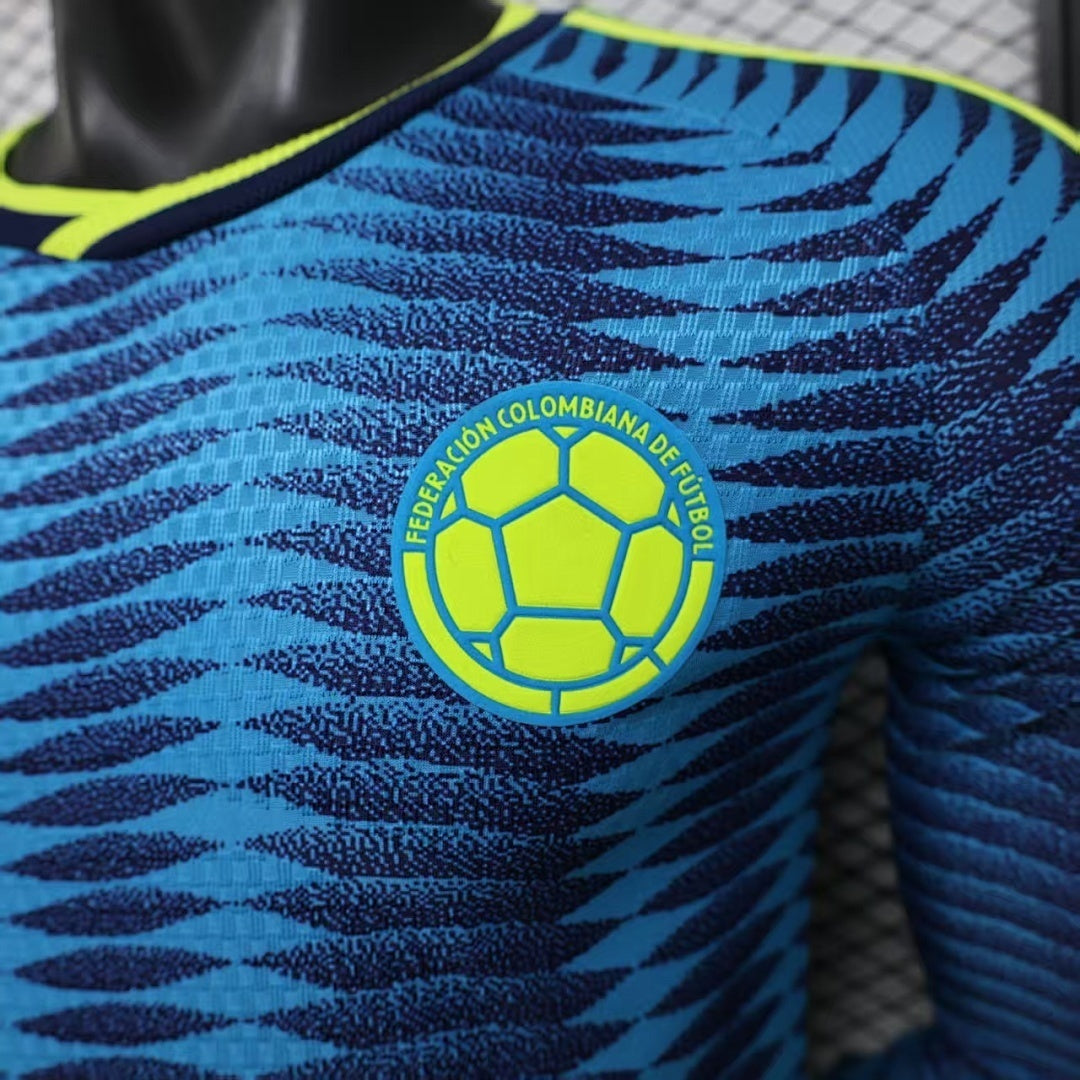 Camiseta de visitante de Colombia 2026 versión jugador manga larga