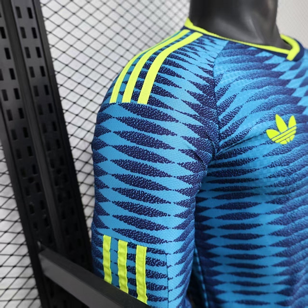 Camiseta de visitante de Colombia 2026 versión jugador manga larga