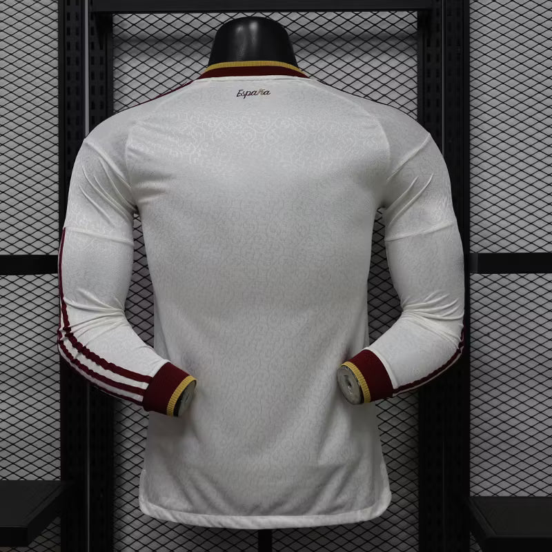 Camiseta de visitante de España 2026 edición jugador manga larga Campeones del Mundo