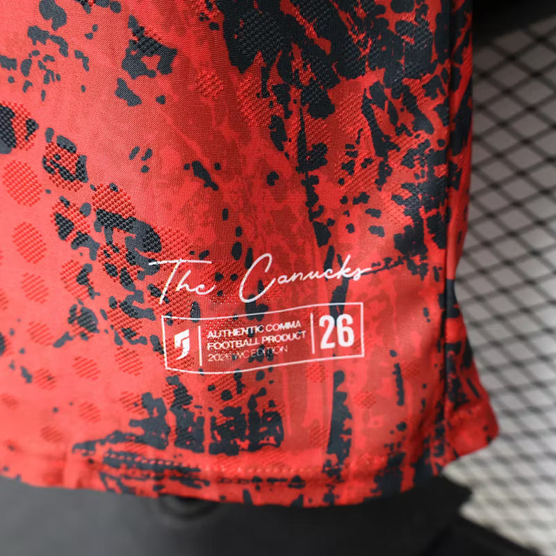 Camiseta especial roja de Canadá 2026 edición jugador