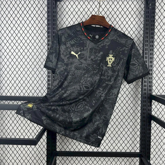Camiseta negra de Portugal 2025 edición especial para aficionados