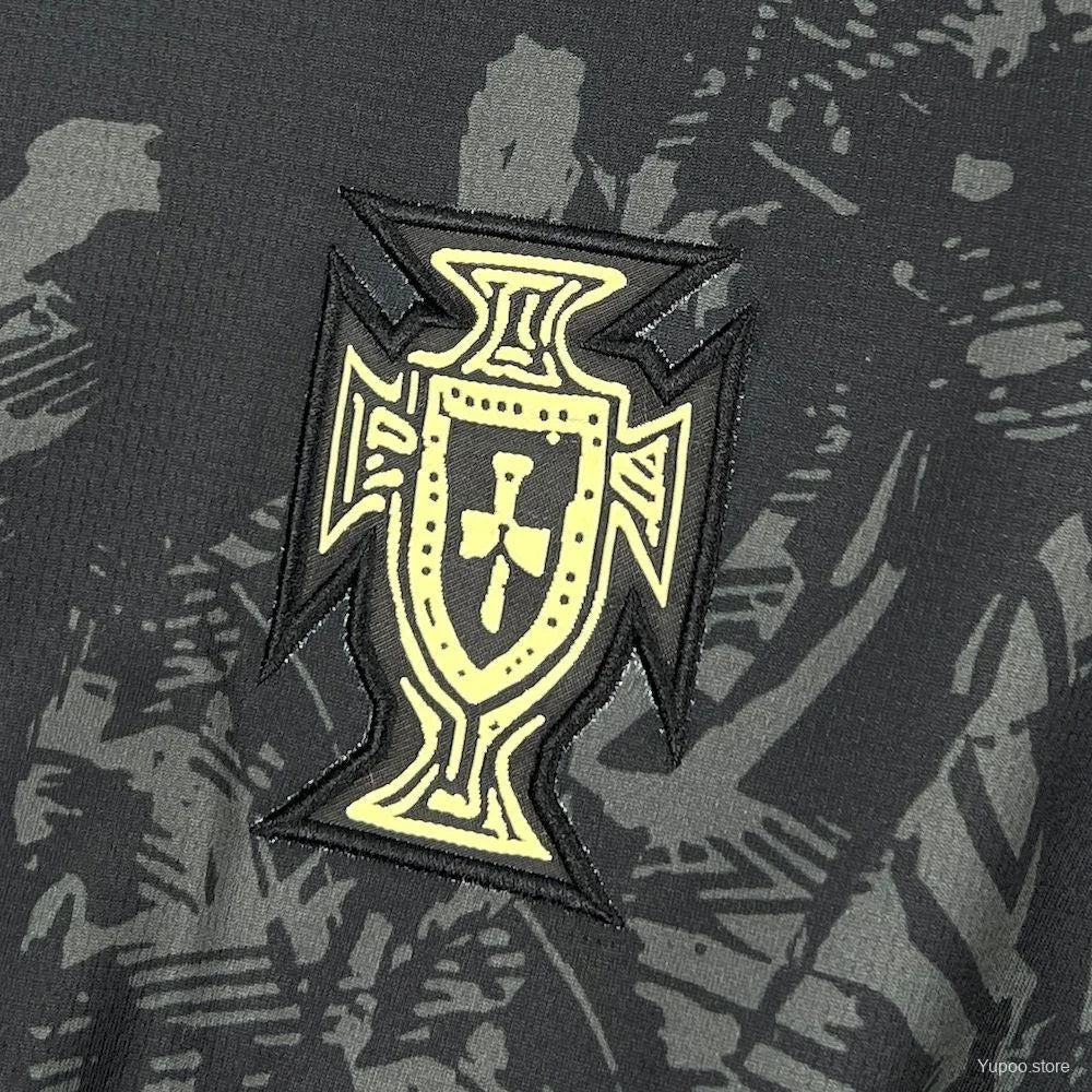 Camiseta negra de Portugal 2025 edición especial para aficionados