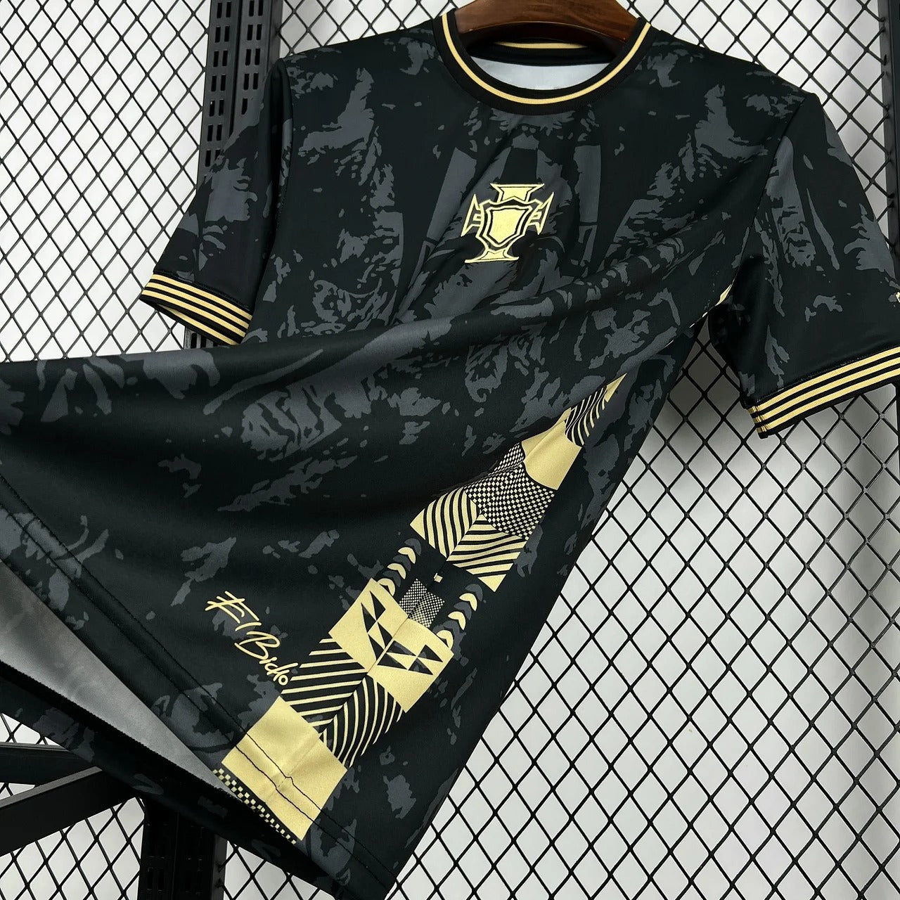 Camiseta negra de Portugal 2025, edición fan especial