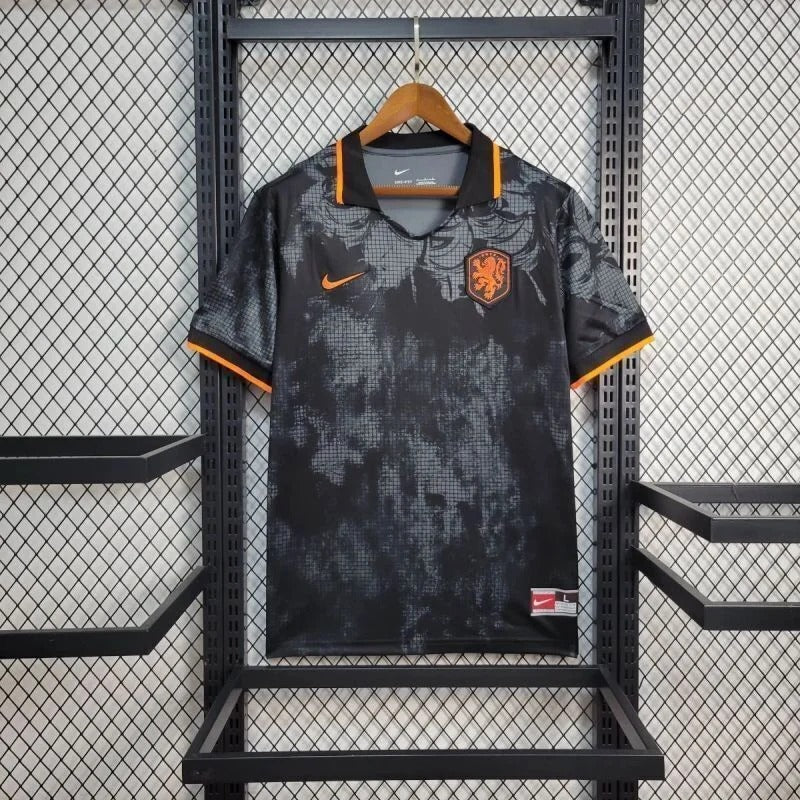Camiseta negra de edición especial de Holanda 25/26, edición fan