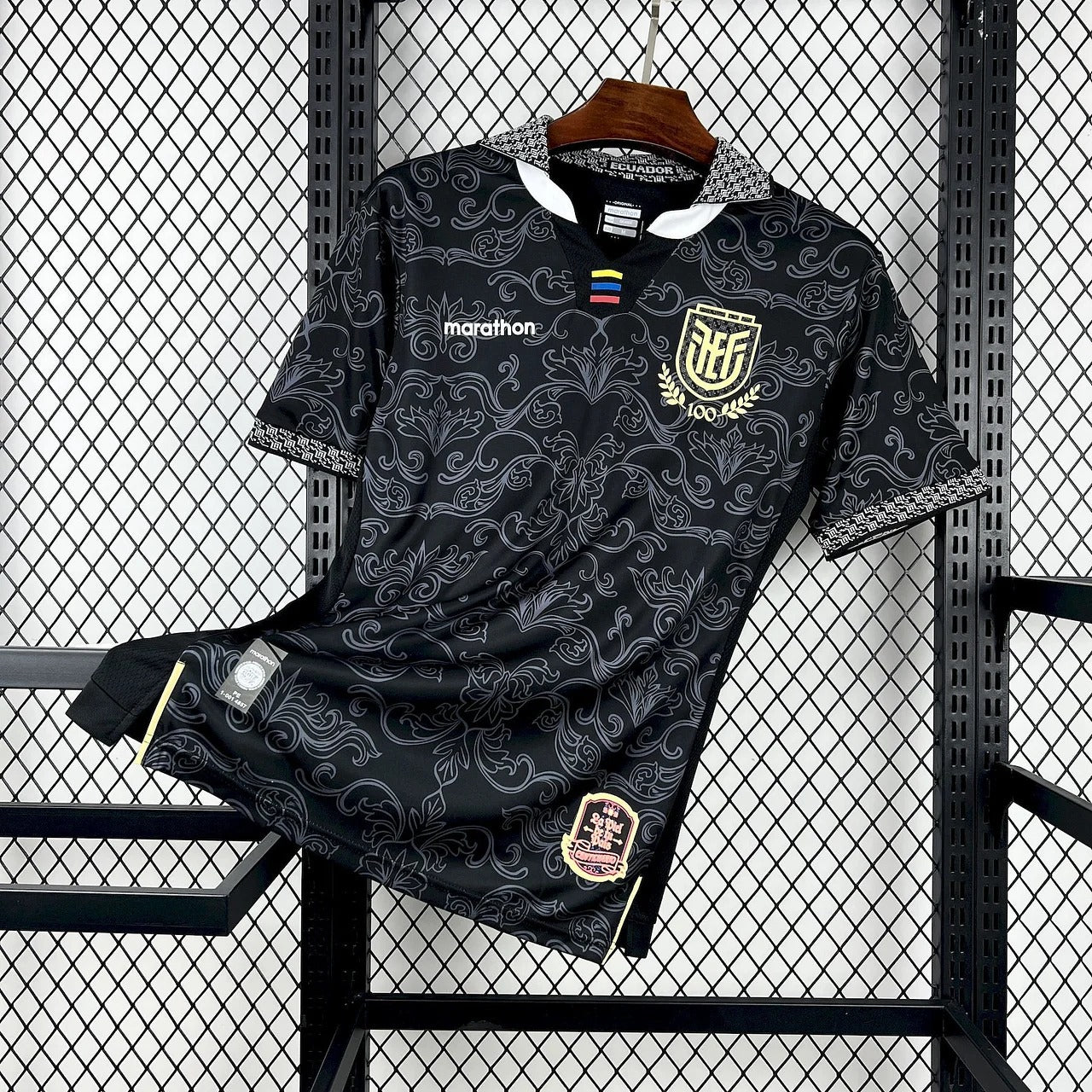 Camiseta negra de portero de Ecuador 2025, edición fan