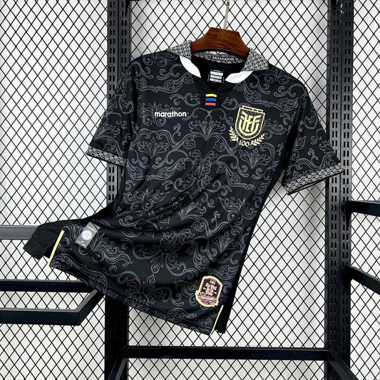 Camiseta negra de portero de Ecuador 2025, edición fan