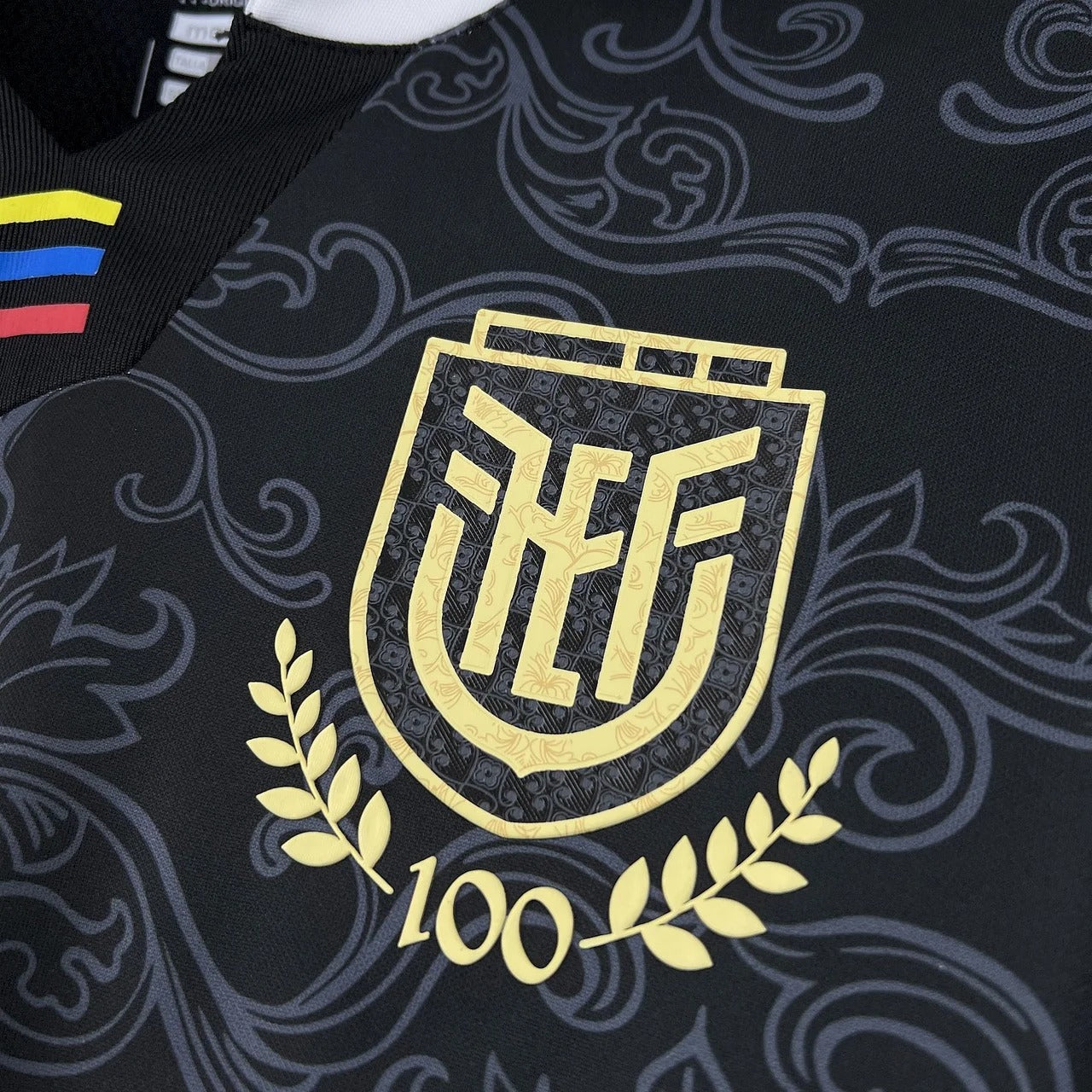 Camiseta negra de portero de Ecuador 2025, edición fan