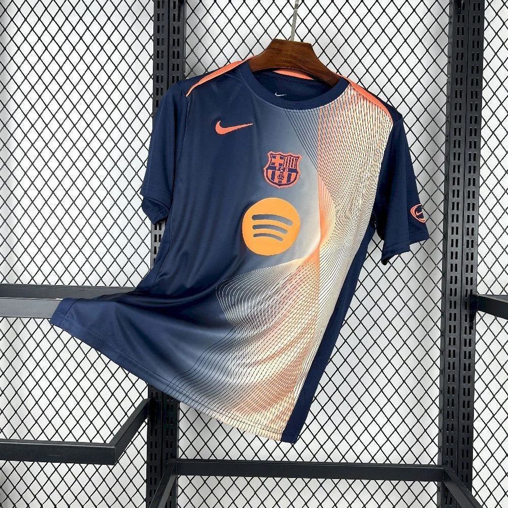 Camiseta prepartido del Barcelona 25/26, edición fan
