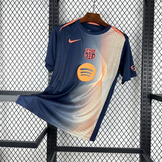 Camiseta prepartido del Barcelona 25/26, edición fan