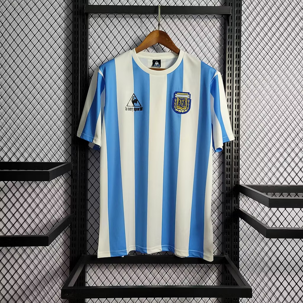 Camiseta retro de Argentina 1986 edición fan