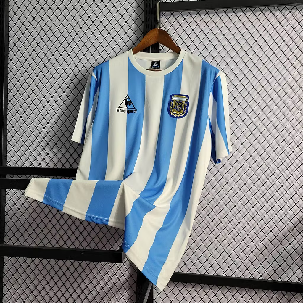 Camiseta retro de Argentina 1986 edición fan