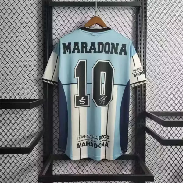 Camiseta retro de Argentina 2001 homenaje a Maradona edición fan