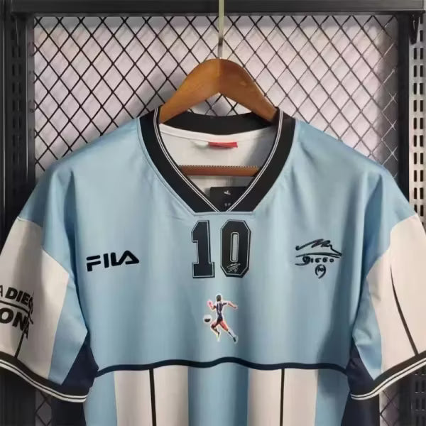 Camiseta retro de Argentina 2001 homenaje a Maradona edición fan