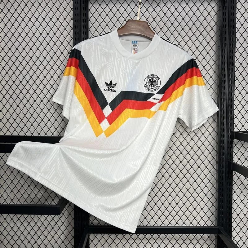 Camiseta retro de fútbol de local de Alemania 1990, edición fan