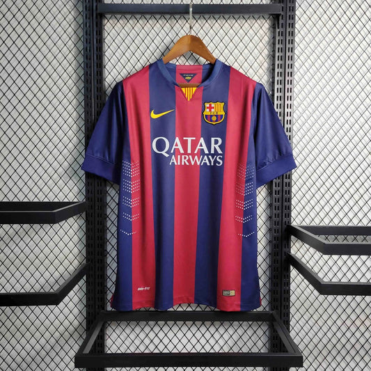 Camiseta retro de fútbol de local del Barcelona 2014/2015, edición fan