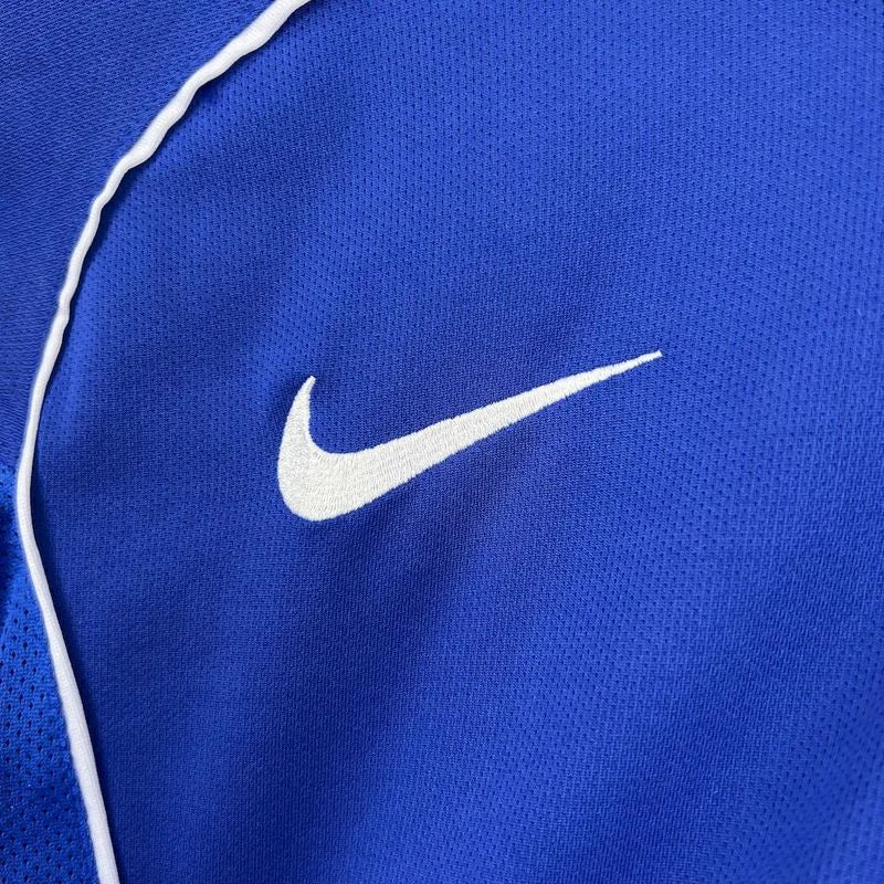 Camiseta retro de fútbol de visitante de Brasil 2004 edición fan