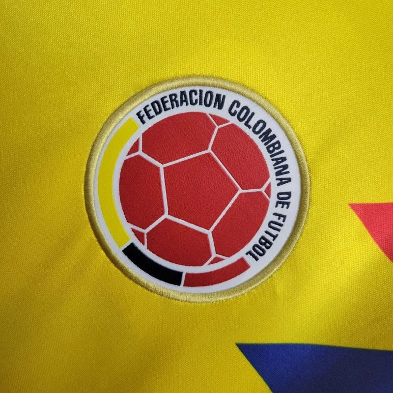 Camiseta retro de fútbol de visitante de Colombia 1990, edición fan