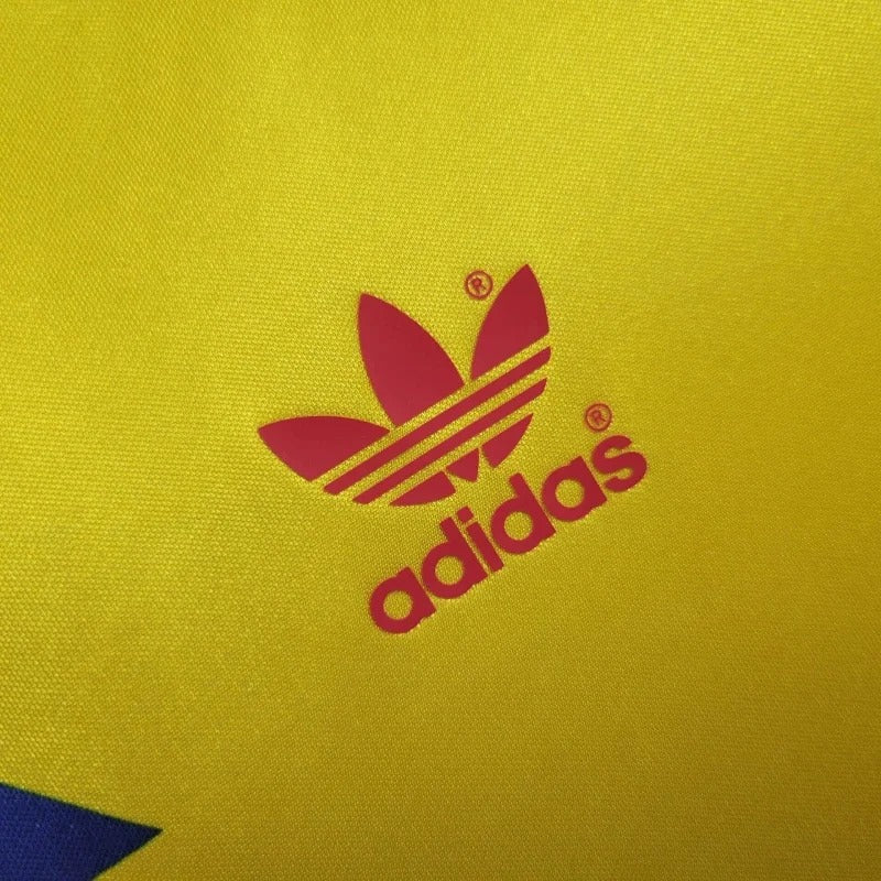 Camiseta retro de fútbol de visitante de Colombia 1990, edición fan