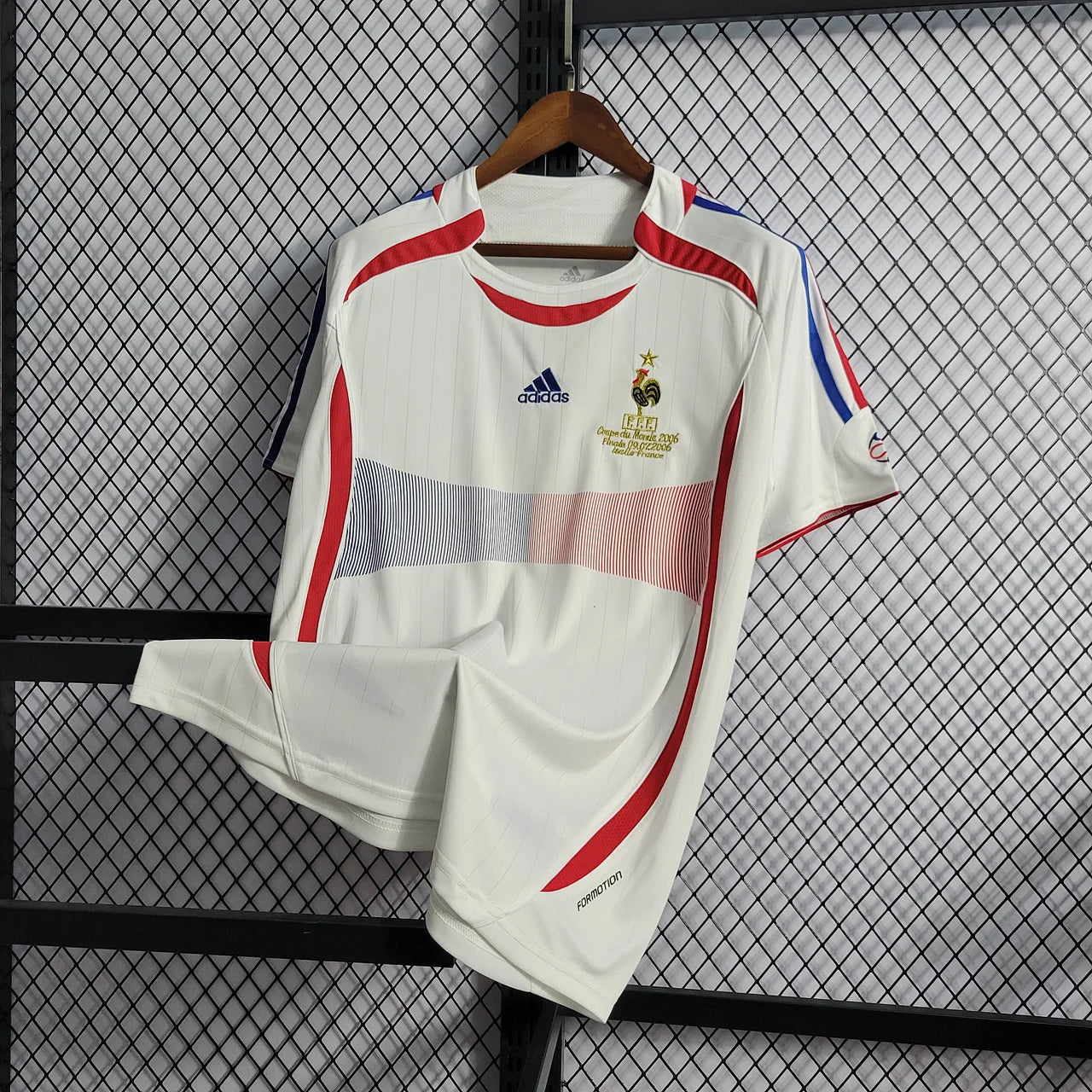 Camiseta retro de fútbol de visitante de Francia 2006 edición fan
