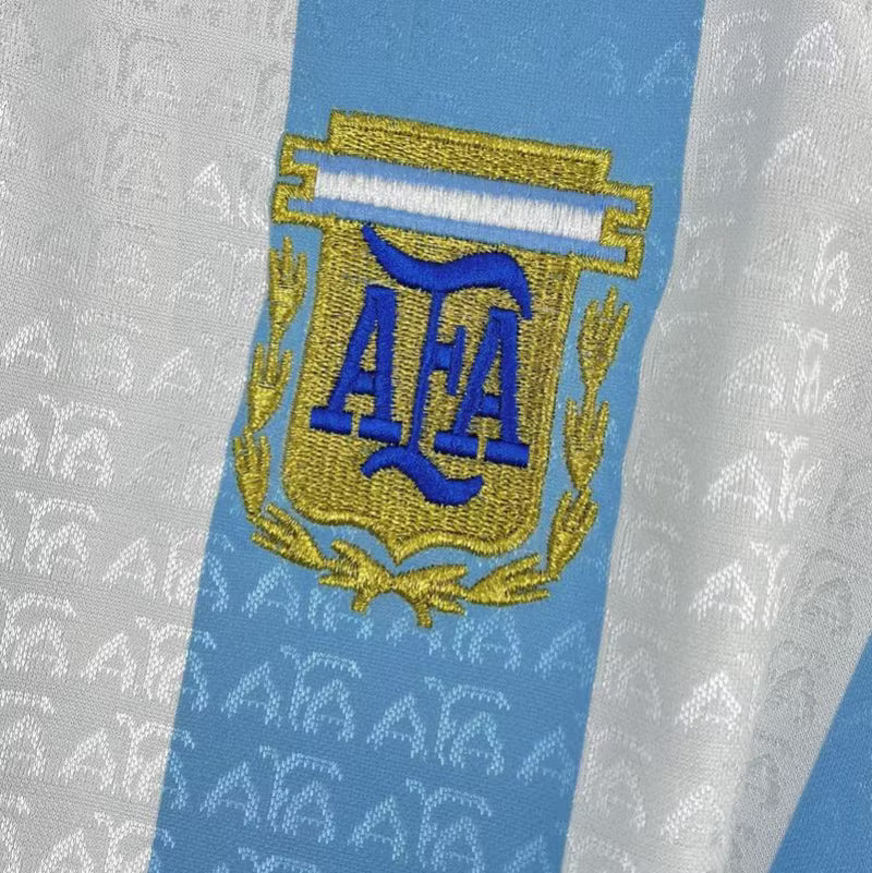 Camiseta retro de local de Argentina 1996 edición fan