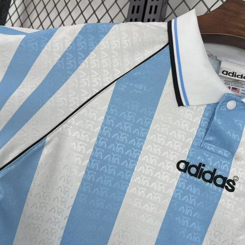 Camiseta retro de local de Argentina 1996 edición fan