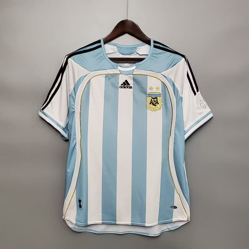 Camiseta retro de local de Argentina 2006 edición fan