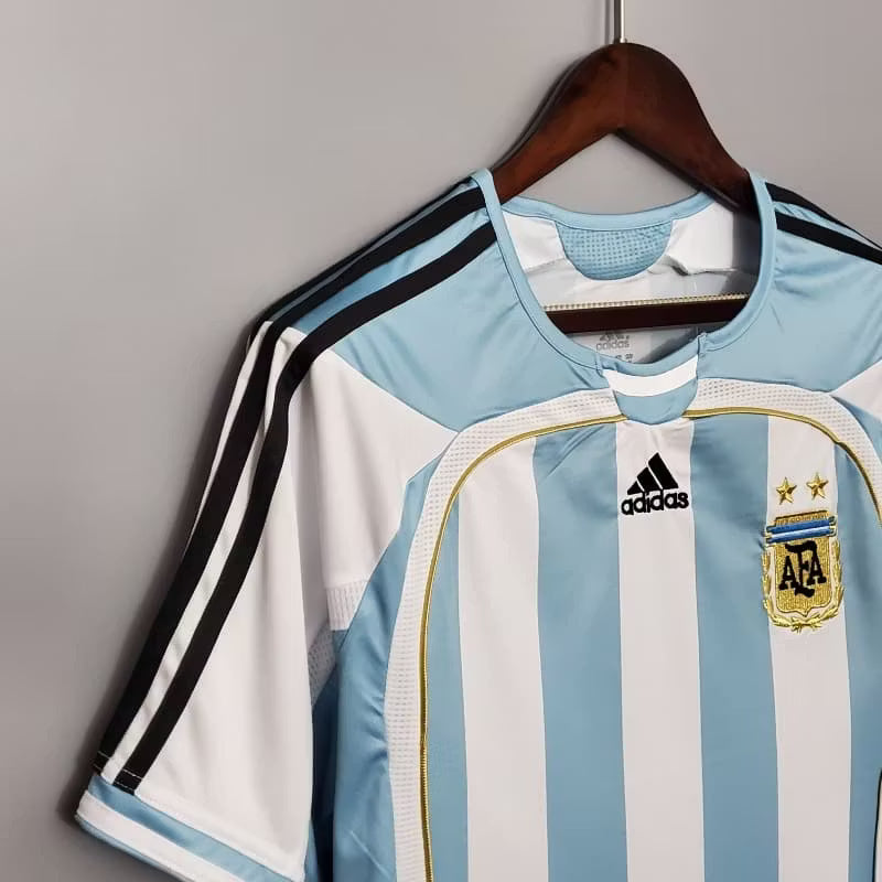 Camiseta retro de local de Argentina 2006 edición fan