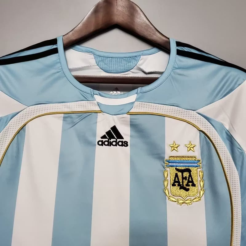 Camiseta retro de local de Argentina 2006 edición fan