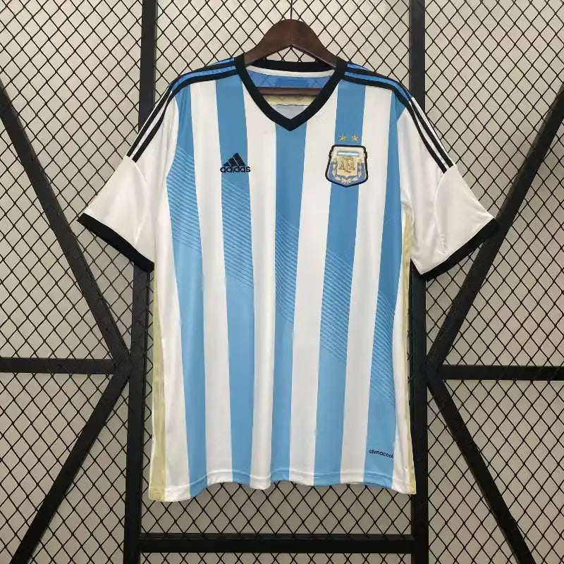 Camiseta retro de local de Argentina 2014 edición fan