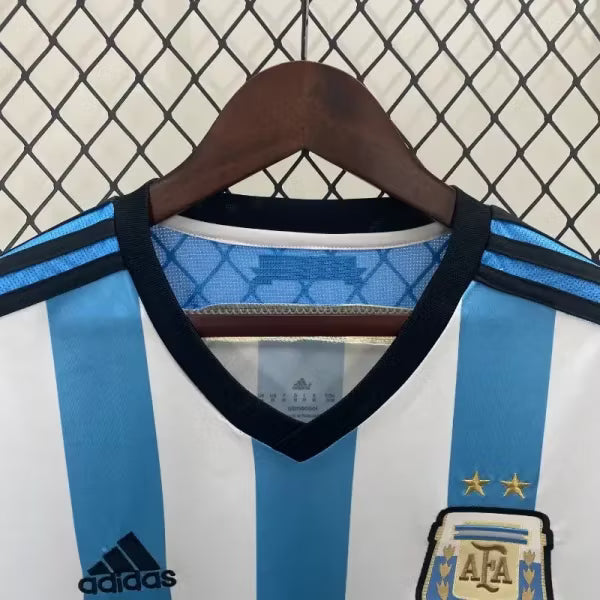 Camiseta retro de local de Argentina 2014 edición fan