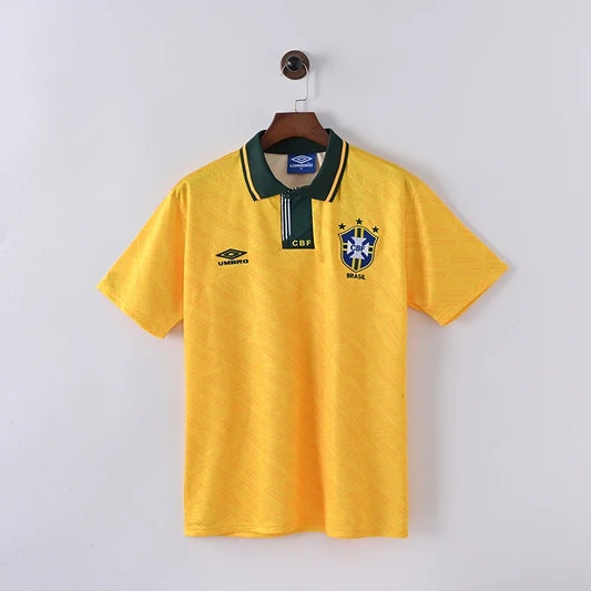 Camiseta retro de local de Brasil 1992/93 edición fan