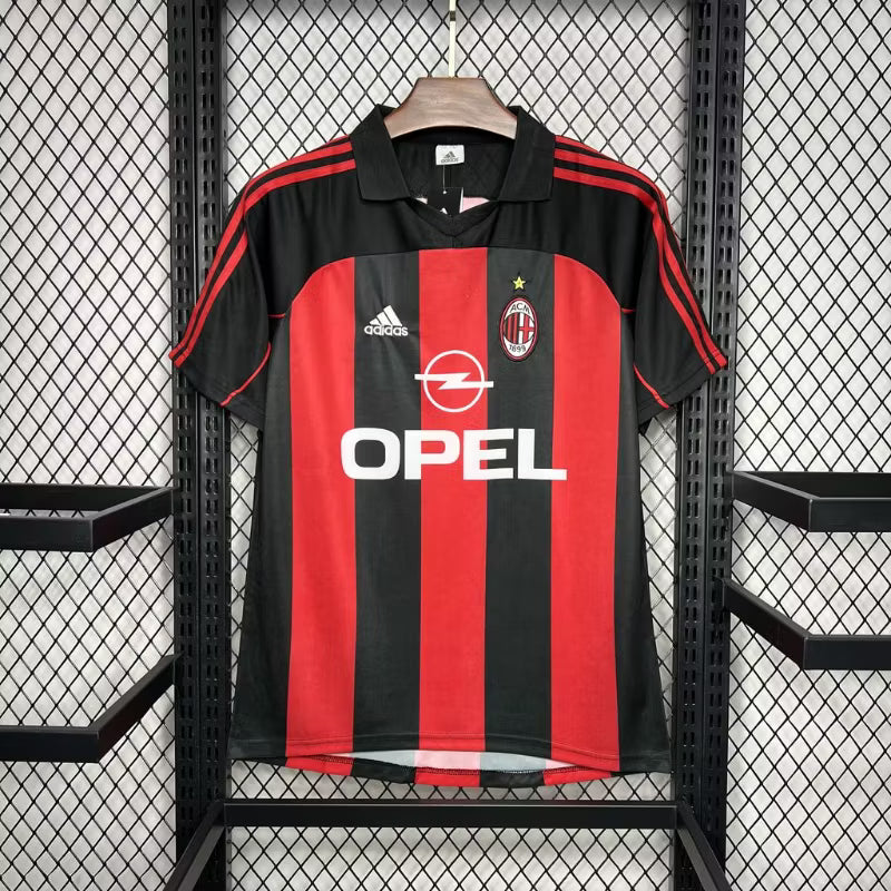 Camiseta retro de local del AC Milan 2000-02 edición fan