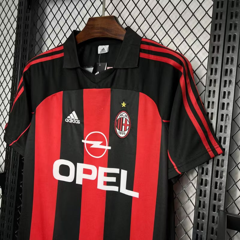 Camiseta retro de local del AC Milan 2000-02 edición fan