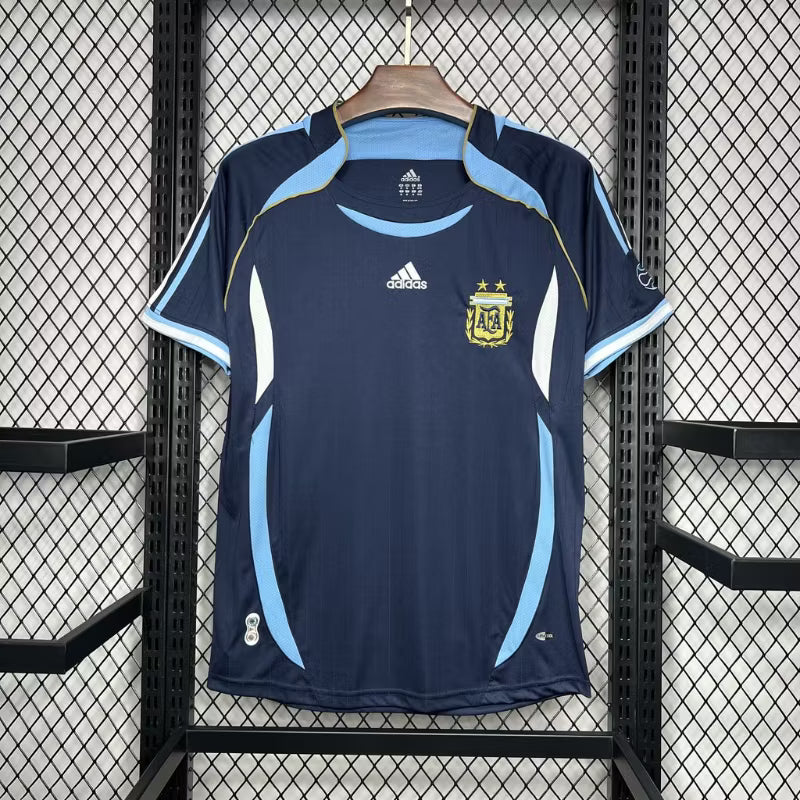 Camiseta retro de visitante de Argentina 2006 edición fan