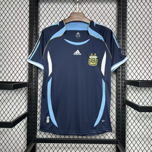 Camiseta retro de visitante de Argentina 2006 edición fan