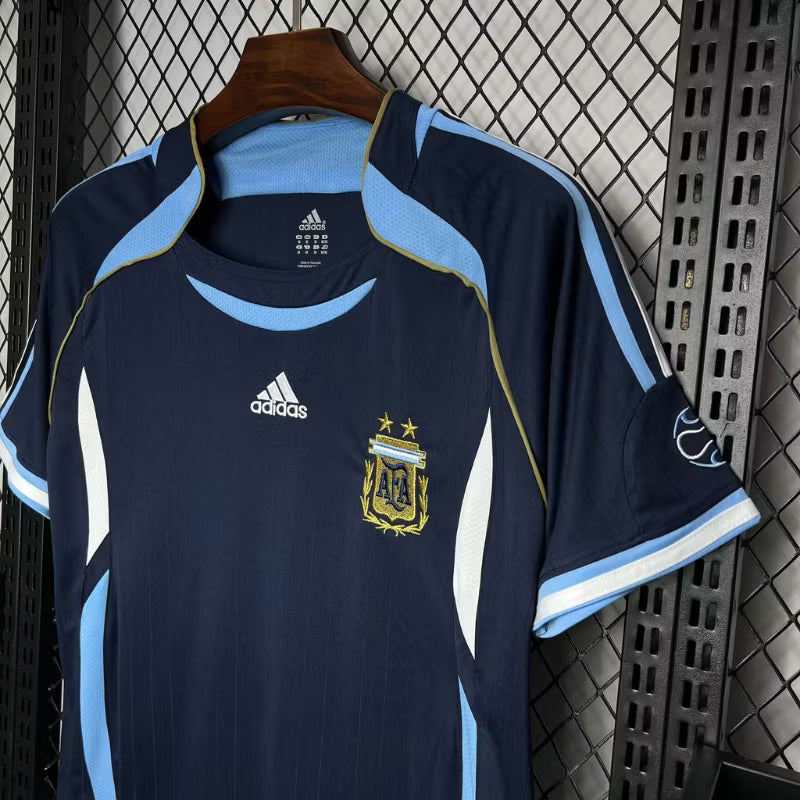 Camiseta retro de visitante de Argentina 2006 edición fan