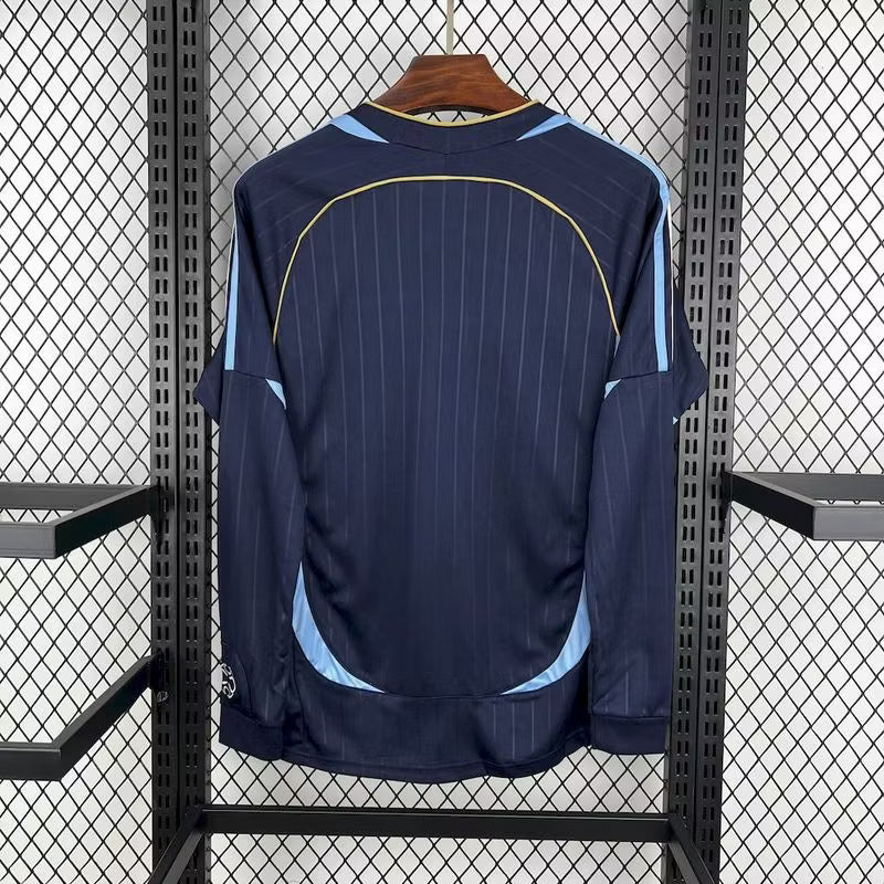 Camiseta retro de visitante de Argentina 2006 manga larga edición fan