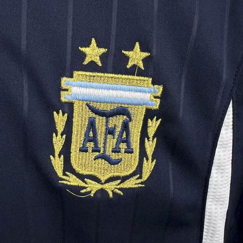 Camiseta retro de visitante de Argentina 2006 manga larga edición fan