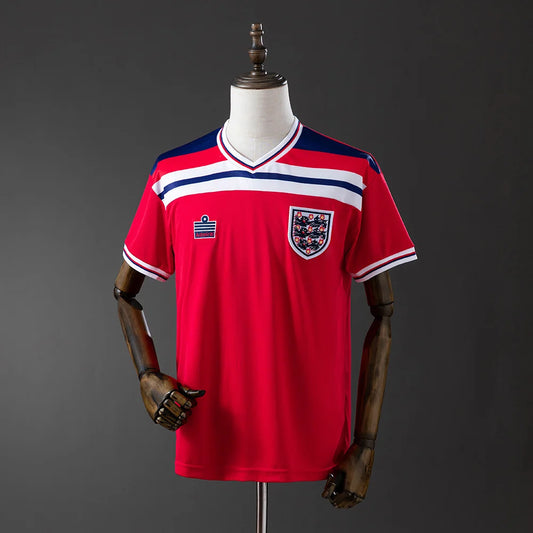 Camiseta retro de visitante de Inglaterra 1982 edición fan