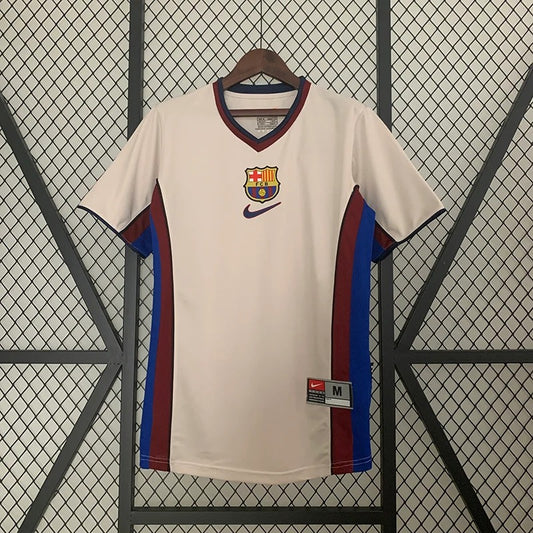 Camiseta retro de visitante del Barcelona 1998–2000, edición fan